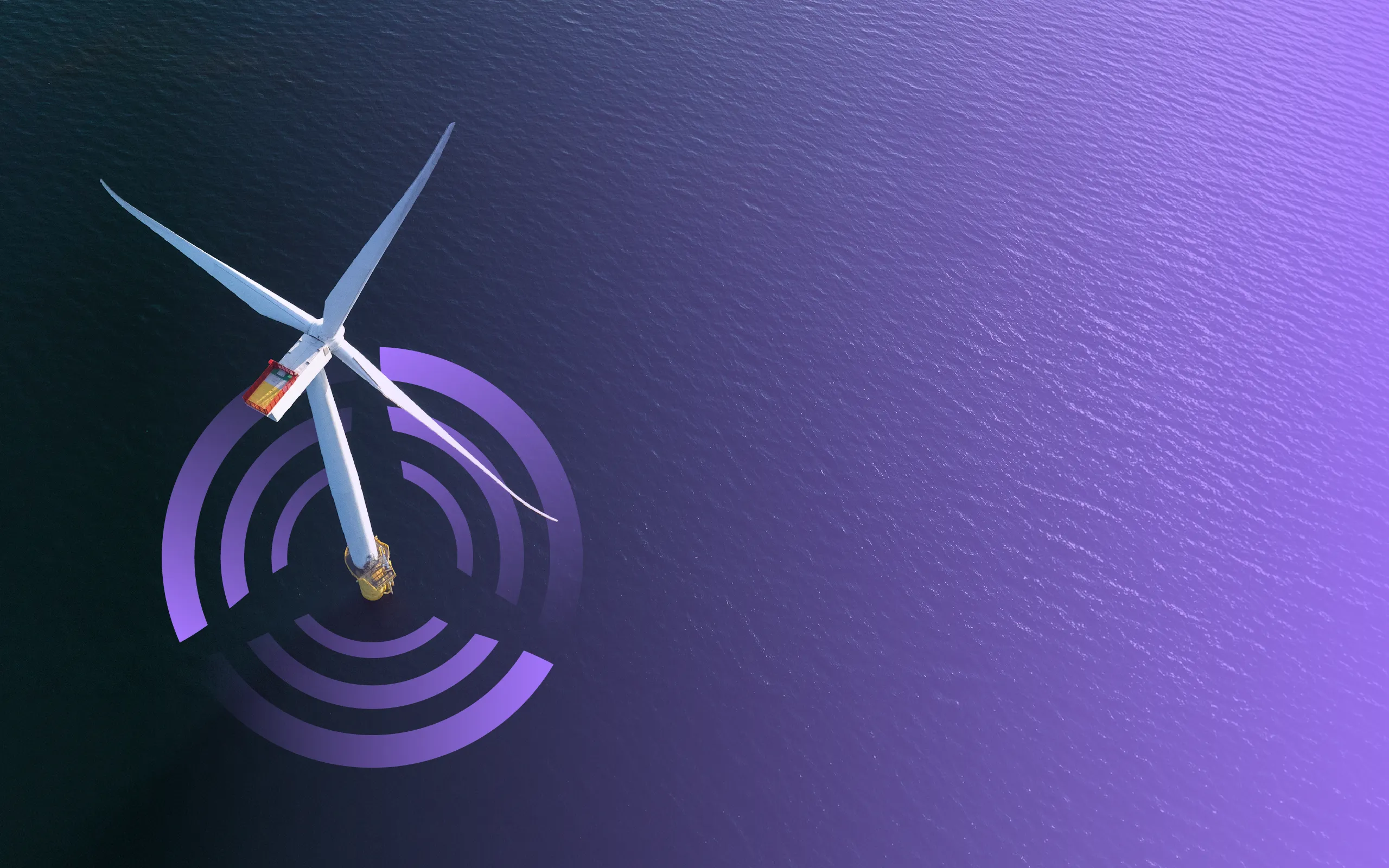 image of wind turbine in sea